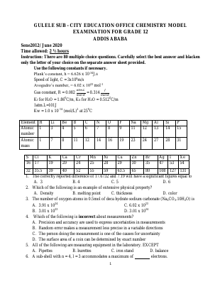 Chemistry Model Exam Grade !2.pdf.pdf